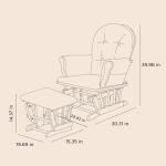 Storkcraft Hoop Glider and Ottoman in Gray