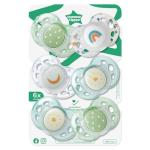 Tommee Tippee Glow-in-the-Dark Pacifiers, 6 Pack