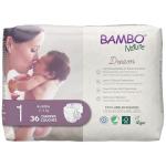 Bambo Nature Premium Baby Diapers, Size 1, 36-pack