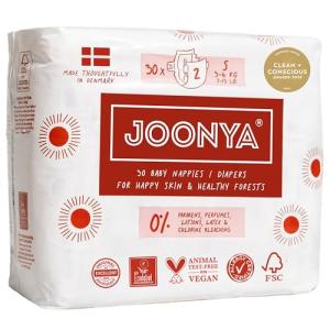 Joonya Eco-Friendly Baby Diapers, Size 2, 30 Count
