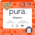 Pura Eco-Friendly Size 3 Diapers, 26 Count Pack
