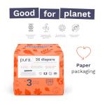 Pura Eco-Friendly Size 3 Diapers, 26 Count Pack