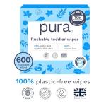 Pura Flushable Toddler Wipes – 100% Plastic Free