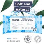 Pura Flushable Toddler Wipes – 100% Plastic Free