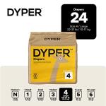 DYPER Hypoallergenic Plant-Based Baby Diapers Size 4