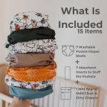 Nora's Nursery 7-Pack Cloth Diapers Set