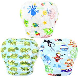 Wegreeco Adjustable Reusable Baby Swim Diaper - 3 Pack