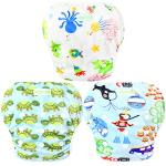 Wegreeco Adjustable Reusable Baby Swim Diaper - 3 Pack
