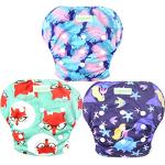 Wegreeco Adjustable Reusable Baby Swim Diapers 3-Pack