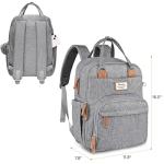 RUVALINO Gray Diaper Bag Backpack: Versatile & Waterproof