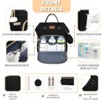 Black Diaper Backpack with Changing Pad - 30L