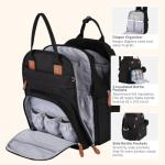BabbleRoo Extra Large Expandable Diaper Bag Backpack