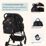 BabbleRoo Extra Large Expandable Diaper Bag Backpack