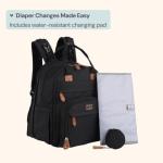 BabbleRoo Extra Large Expandable Diaper Bag Backpack