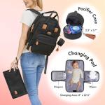 Dikaslon Diaper Bag Backpack with Changing Pad and Straps