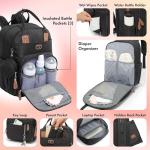 Dikaslon Diaper Bag Backpack with Changing Pad and Straps