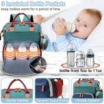 Colorful Diaper Bag Backpack with 16 Pockets