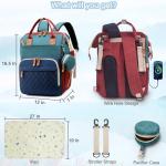 Colorful Diaper Bag Backpack with 16 Pockets
