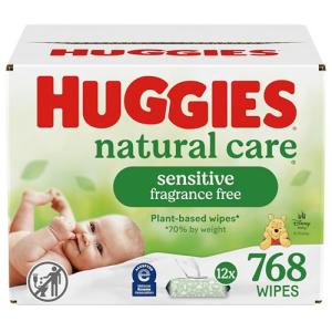 Huggies Natural Care Sensitive Baby Wipes, Unscented