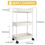 Beige Diaper Caddy Cart for Nursery Essentials