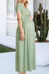 OUGES Floral Summer Maxi Dress for Maternity