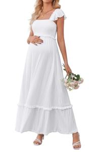 Summer Maternity Maxi Dress for Baby Showers