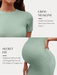 Sage Green Maternity Bodycon Dress for Baby Shower