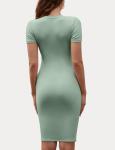Sage Green Maternity Bodycon Dress for Baby Shower