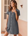 Ekouaer Women's Soft Sleepwear Nightgown Set