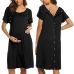 Maternity Nightgown for Breastfeeding - Short Sleeve