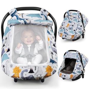 Minky Dot Car Seat Cover for Baby Girls
