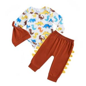 Baby Boy 3-Piece Outfit Set with Hat