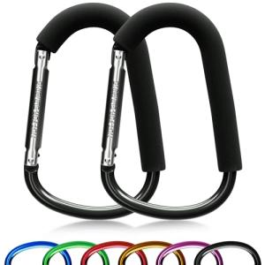 Large Stroller Hooks for Diaper Bags - Set of 2