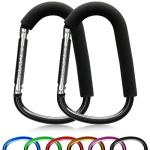 Large Stroller Hooks for Diaper Bags - Set of 2