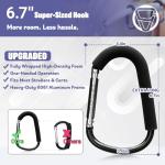 Large Stroller Hooks for Diaper Bags - Set of 2