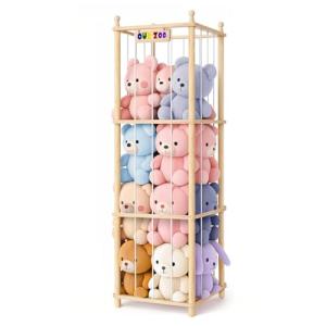 Wooden Stuffed Animal Storage Organizer for Kids