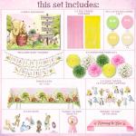 Winnie the Pooh Pink Baby Shower Decorations Set