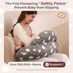 Momcozy Nursing Pillow with Safety Fence for Support