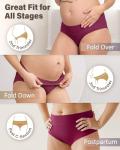 Maternity Cotton Postpartum Panties: 6-Pack Bump Underwear