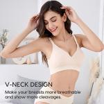 Vinfact Nursing Bra 3-Pack Seamless V-Neck Maternity Bra