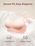 Momcozy Seamless Nursing Bra for Breastfeeding, Natural Shape