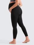 Womens Butterluxe Maternity Leggings Over Belly 25" Black
