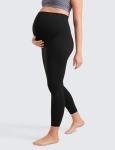 Womens Butterluxe Maternity Leggings Over Belly 25" Black