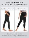 Womens Butterluxe Maternity Leggings Over Belly 25" Black