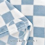 Yurhap Ultra Soft Checkered Baby Blanket, Blue