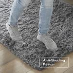 Ophanie Fluffy Grey Shag Area Rug for Kids