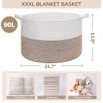 XXXLarge Cotton Rope Baby Storage Basket with Handle