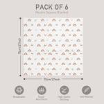 GLLQUEN Baby Cotton Muslin Swaddle Blankets - 6 Pack