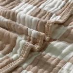 Ultra Soft Muslin Baby Blanket Set - Coffee Checkered