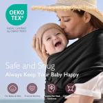 Momcozy Easy Wear Baby Wrap Carrier - Black